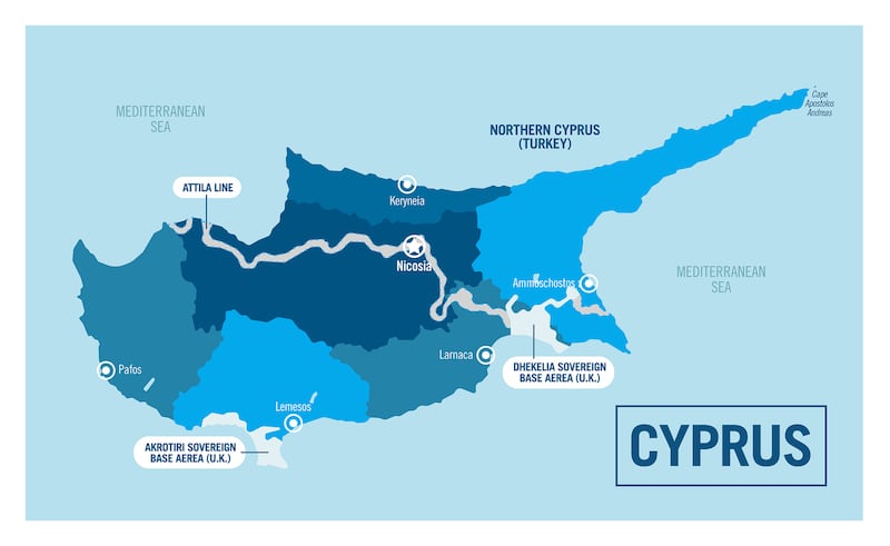 Northern Cyprus is occupied by Turkey but is not recognised as a state internationally