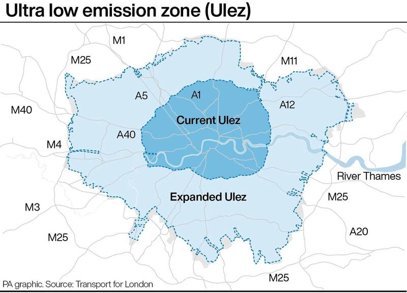 A map showing Ulez expansion