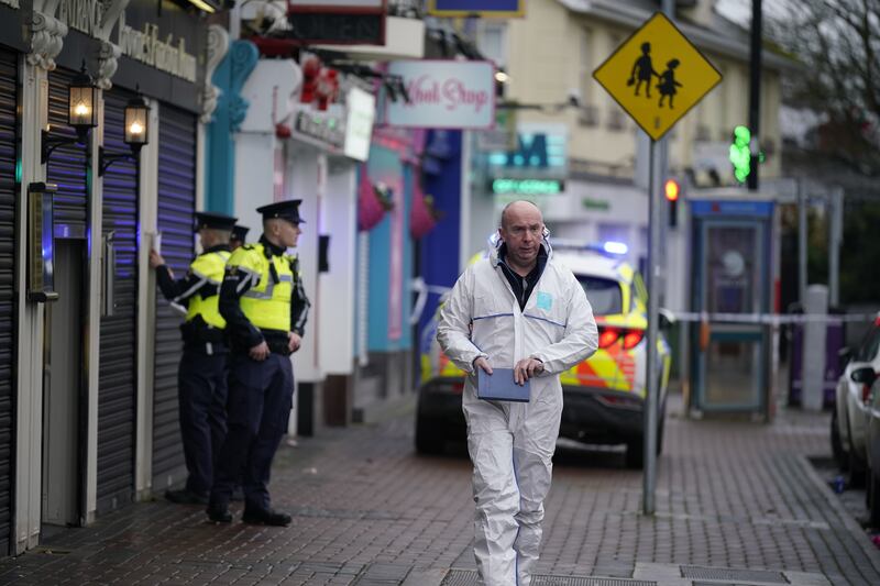 A forensic investigator at the scene in Blanchardstown