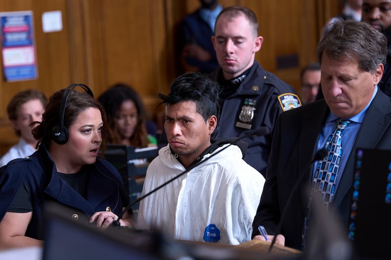 Sebastian Zapeta appearing in court in New York on Tuesday (Curtis Means/Pool Photo via AP)