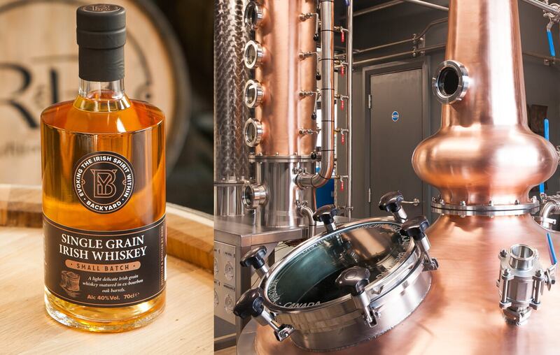R&R Distillery makes Irish whiskey and vodka under the Backyard brand from its base in the Castlereagh hills, close to the La Mon Hotel.