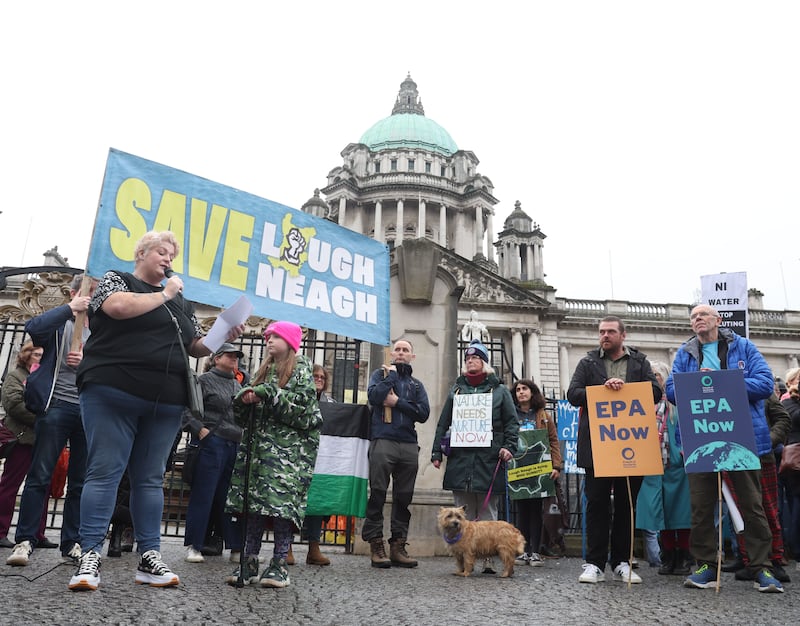 Protesters March for Clean water from Writers square to Belfast City Hall.
PICTURE COLM LENAGHAN