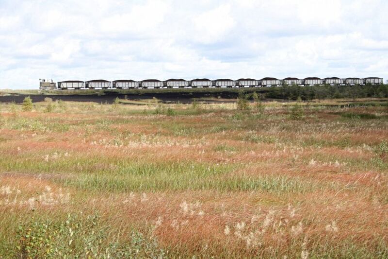 Turf train, Lough Boora Discovery Park 