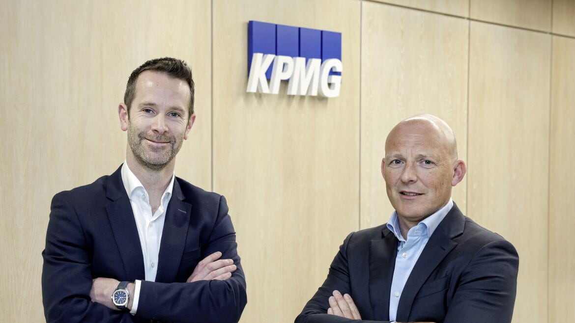James Neill (left), partner in KPMG and the new head of the restructuring and forensics practice in Northern Ireland, with Johnny Hanna, partner in charge of KPMG NI 