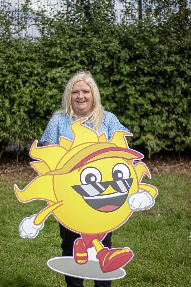 Yvonne Fleming with &#39;Sammy Sun&#39; who featured in her first Weatherbies book 15 years ago. 