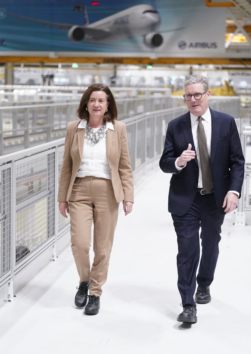 The First Minister of Wales Eluned Morgan with Prime Minister Sir Keir Starmer