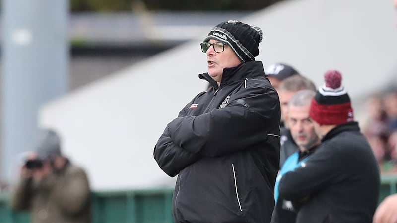 Glen and Tyrone manager, Malachy O'Rourke during the Watties' win over Slaughtneil at the weekend. Picture: Margaret McLaughlin