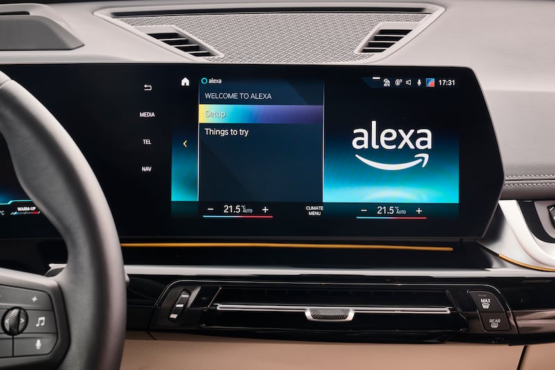 BMW and Amazon are in collaboration to develop an in-car Alexa personal assistant. (BMW)