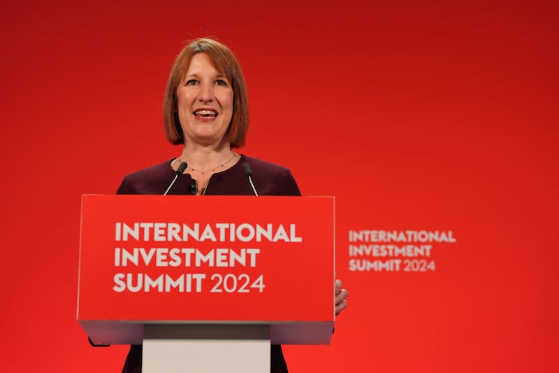 Chancellor of the Exchequer Rachel Reeves making her keynote speech during the International Investment Summit in London. Picture date: Monday October 14, 2024.