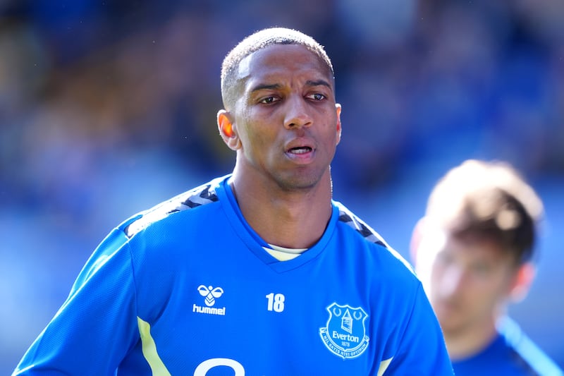 Everton will be without the suspended Ashley Young against Manchester City .