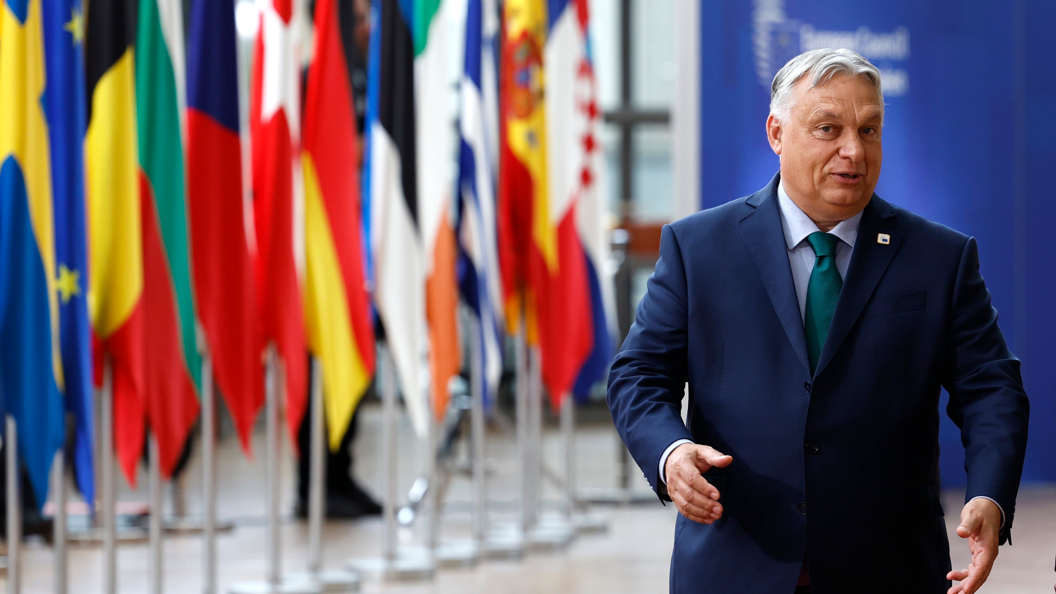 Hungarian PM Viktor Orban has presented a new alliance with Austria’s far-right Freedom Party and main Czech opposition party Ano, which hopes to attract other partners and become the biggest right-wing group in the European Parliament (Geert Vanden Wijngaert/AP)