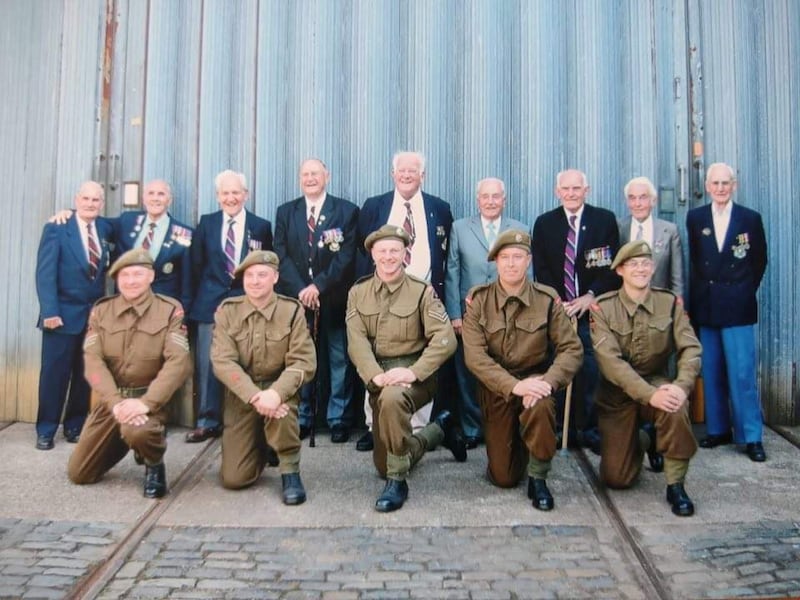 Members of the East Yorkshire Regiment Living Group portraying the Second Battalion of the East Yorkshire regiment during the Second World War