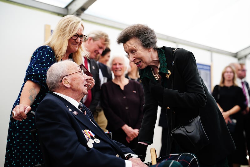 The Princess Royal met Arnhem veteran Geoff Robinson, 99, who is believed to be the only British soldier to travel to Arnhem for the commemorations