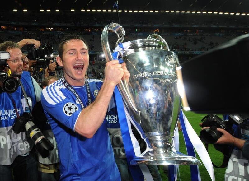 Chelsea’s Frank Lampard celebrates with the trophy following the UEFA Champions League Final at the Allianz Arena, Munich (Owen Humphreys/PA)