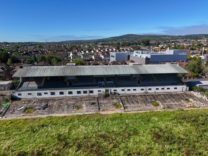 Aerial views of Casement Park in Andersonstown, West Belfast. PICTURE: MAL MCCANN