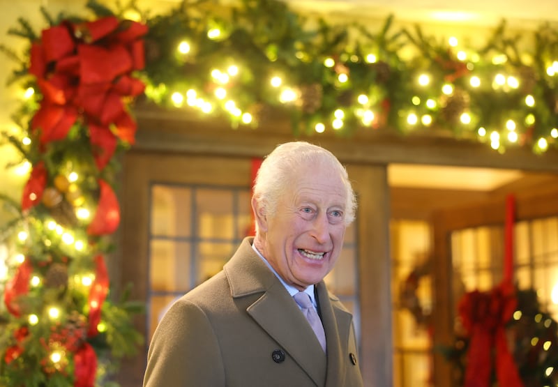 Charles attending The King’s Foundation’s annual Crafts At Christmas event at Highgrove Gardens in Tetbury, Gloucestershire