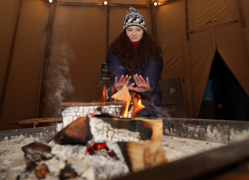 The big sleep out at Stormont  to raise awareness of homelessness.
PICTURE COLM LENAGHAN