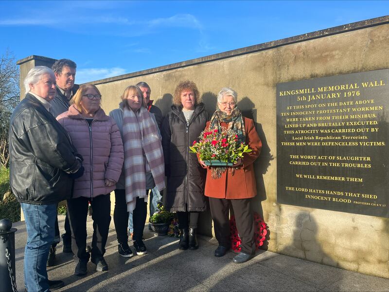 A commemorative service for the 48th anniversary of the Kingsmill massacre at the site of the ambush in south Armagh. .