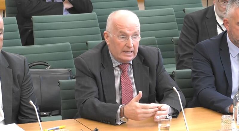 Superintendent Gerry Murray, chairperson of the Catholic Police Guild of Northern Ireland, answered questions in front of the Northern Ireland Affairs Select Committee