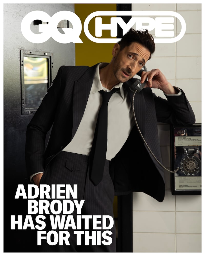 Adrien Brody is British GQ’s cover star. (Elliot Morgan/British GQ)