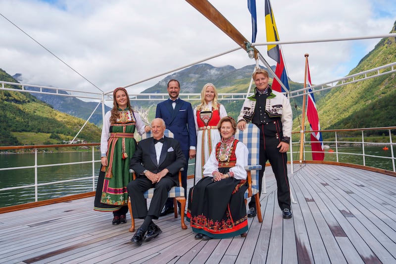 Senior Norwegian royals including King Harald and Queen Sonja attended (NTB via AP)