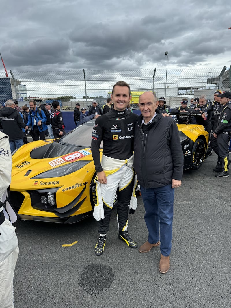 John Eastwood with his racing driver son Charlie