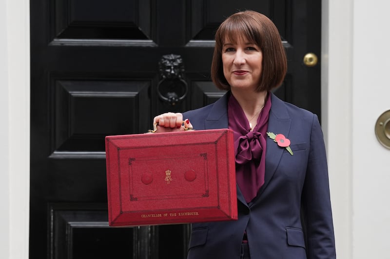 Chancellor of the Exchequer Rachel Reeves poses outside 11 Downing Street