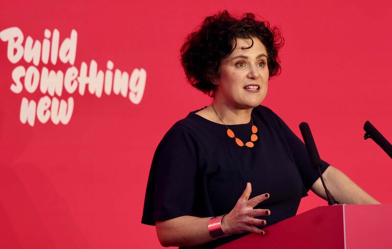 New SDLP Leader Claire Hanna's during  her first  speech at the SDLP annual conference on Saturday at The Crowne Plaza in Belfast.
PICTURE COLM LENAGHAN