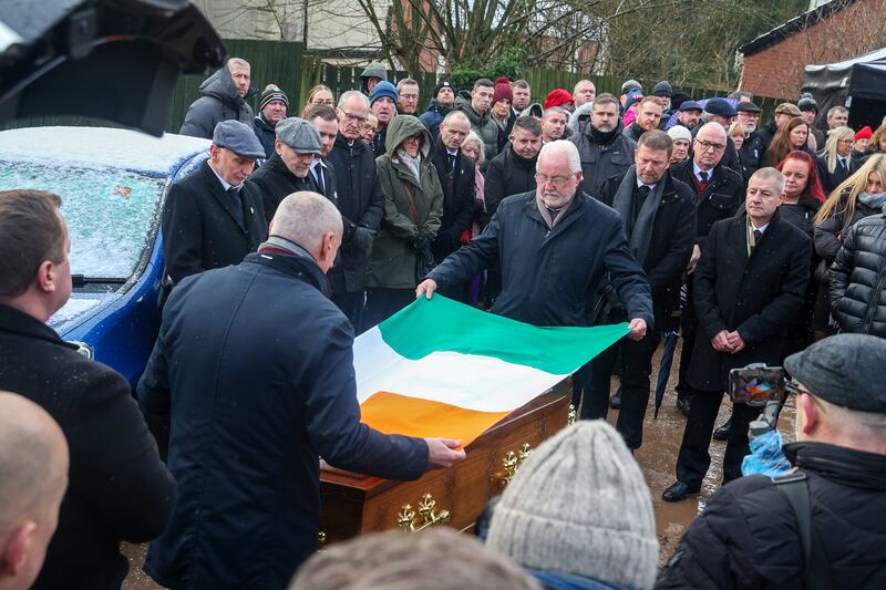 funeral of Ted Howell. PICTURE: MAL MCCANN