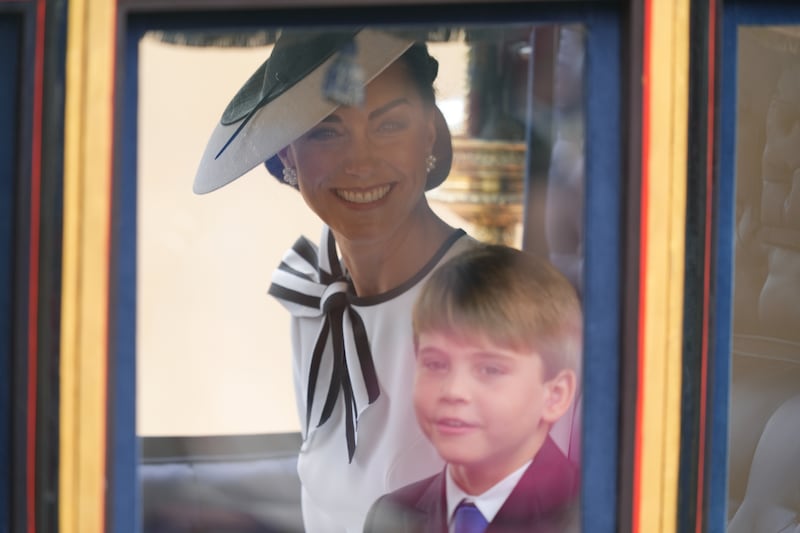 Kate and Louis arrive for the Trooping the Colour ceremony at Horse Guards Parade on June 15