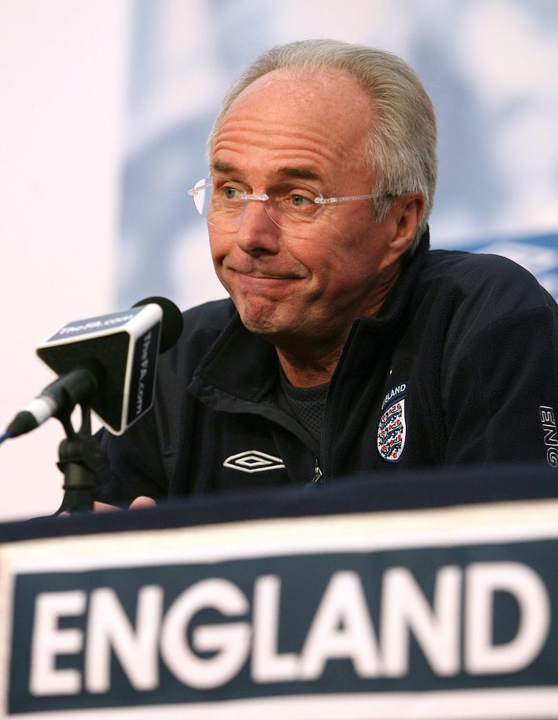 Sven-Goran Eriksson led England to two World Cup quarter-final appearances