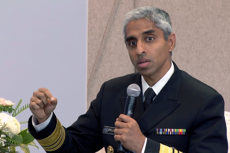 US surgeon general Vivek Murthy (Ted Shaffrey/AP)