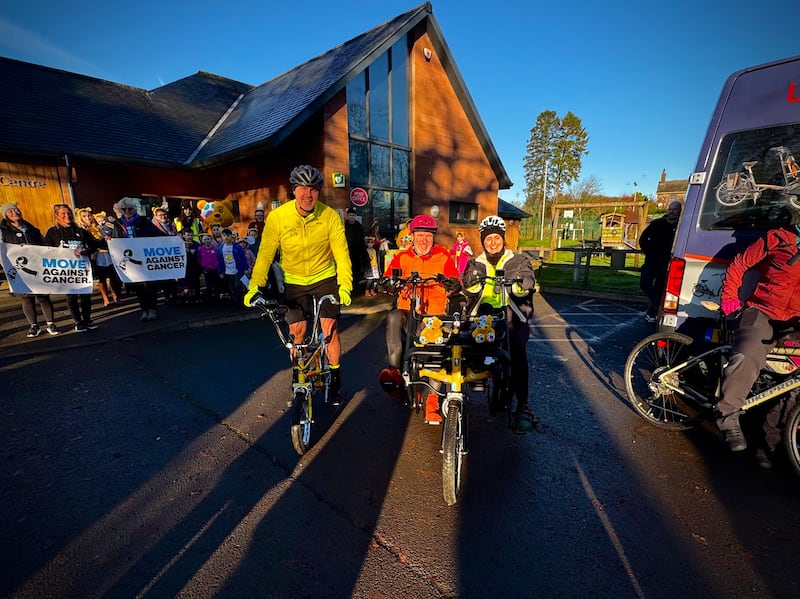 Paddy McGuinness has been cycling from Wales to Scotland