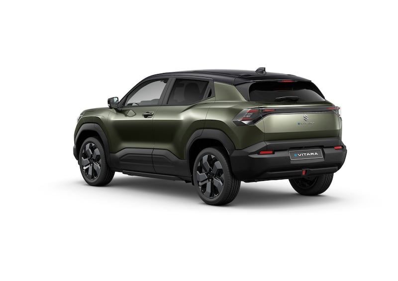 The exterior design features hidden rear door handles. (Suzuki)