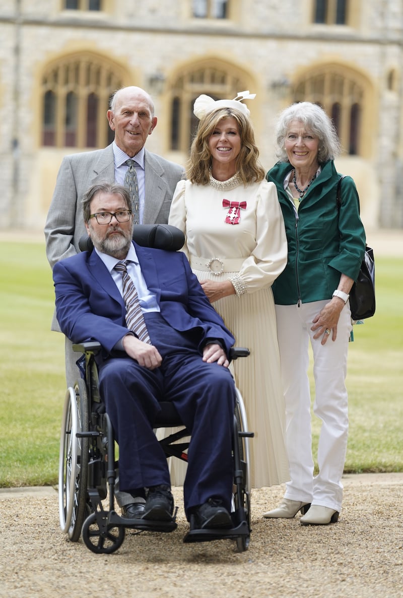 Kate Garraway, with her husband Derek Draper and her parents Gordon and Marilyn