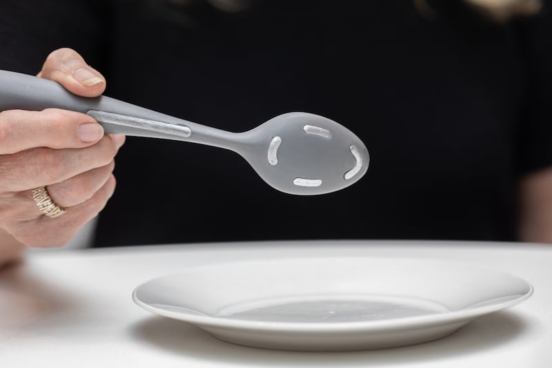 The Tasty Spoon, being developed by researchers at The University of Sheffield in partnership with Alzheimer’s Society’s Accelerator Programme. The device uses electrostimulation to enhance the flavour of food for people with dementia who might be having difficulty eating or drinking.