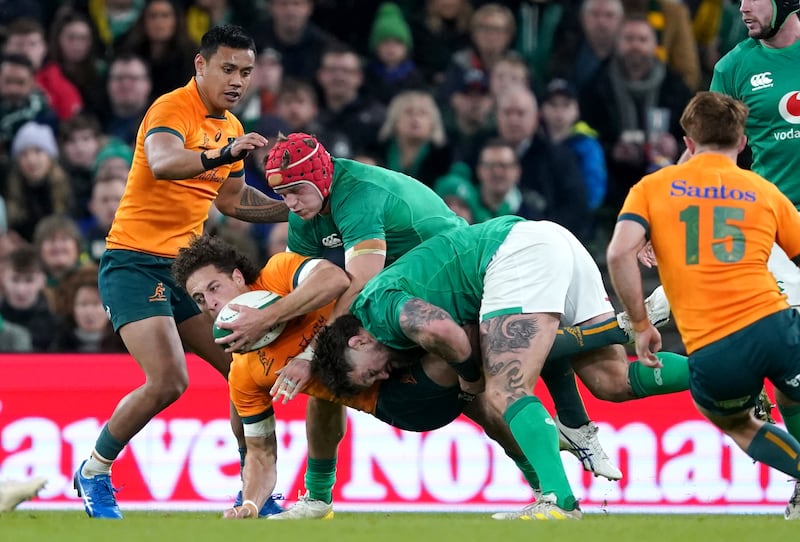 Ireland won 13-10 on Australia’s last visit to Dublin in 2022
