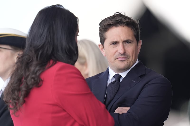 Minister for Veterans’ Affairs Johnny Mercer attends the UK’s national commemorative event for the 80th anniversary of D-Day, hosted by the Ministry of Defence on Southsea Common in Portsmouth, Hampshire