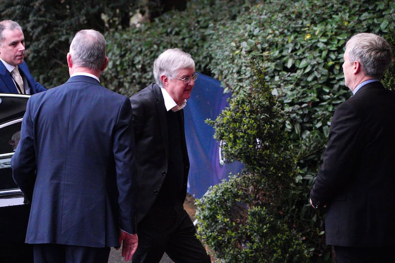 Mark Drakeford, the First Minister of Wales, arriving at the Covid-19 inquiry