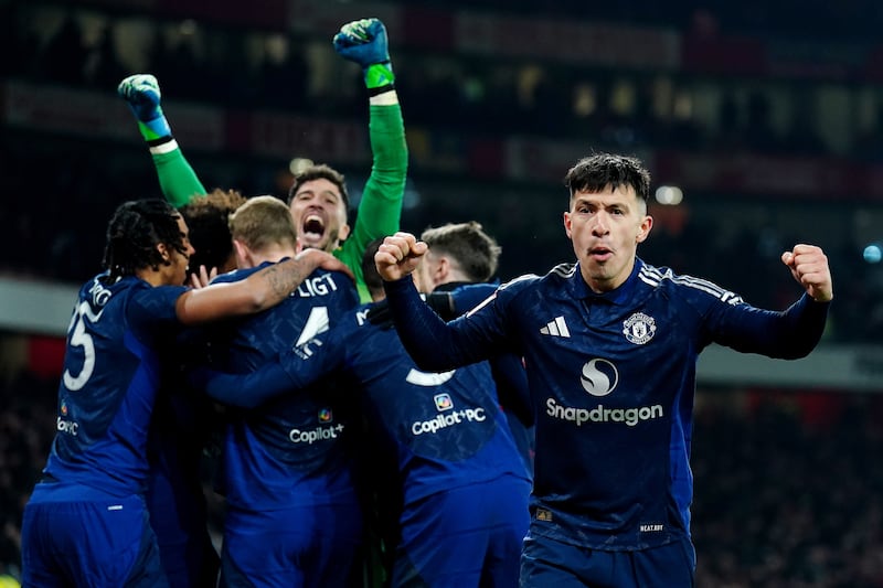 Manchester United celebrated a penalty shoot-out win over Arsenal in the FA Cup at the weekend