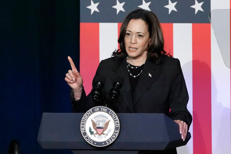 Kamala Harris faced false claims from Donald Trump (Carlos Osorio/AP)