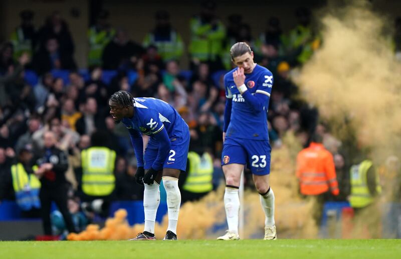 There was an angry response from home supporters after Chelsea’s loss to Wolves