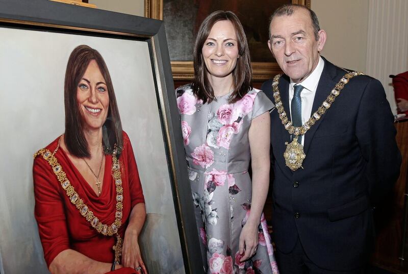 The official portrait of former Lord Mayor Nichola Mallon 