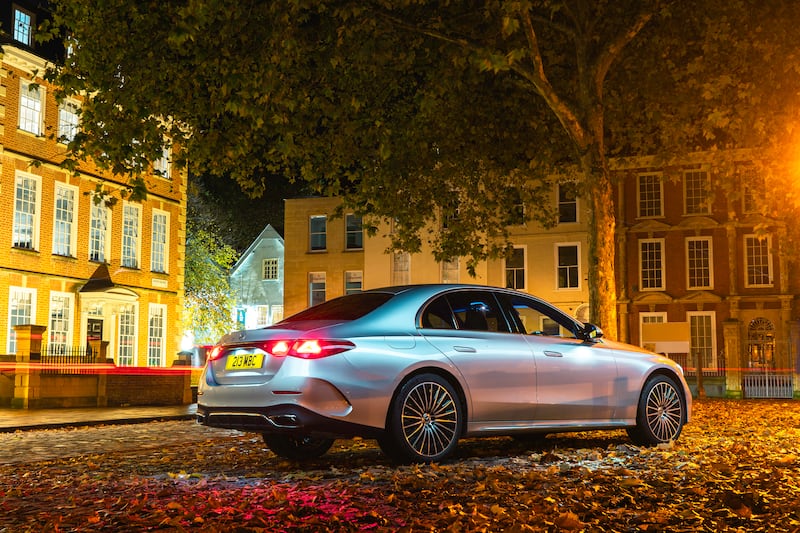 The rear of the E-Class looks more like that of the larger S-Class