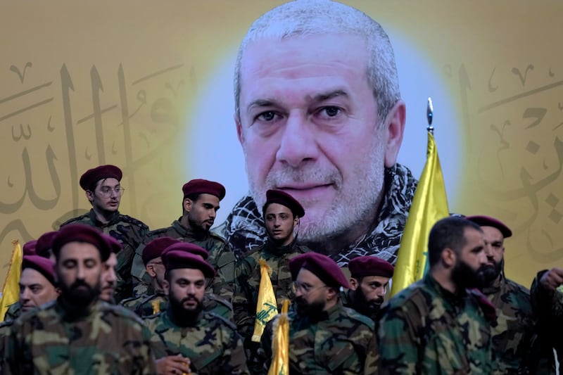 Hezbollah commander Mohammad Naameh Nasser was killed by an Israeli air strike that hit his car in the southern costal town of Tyre (AP)