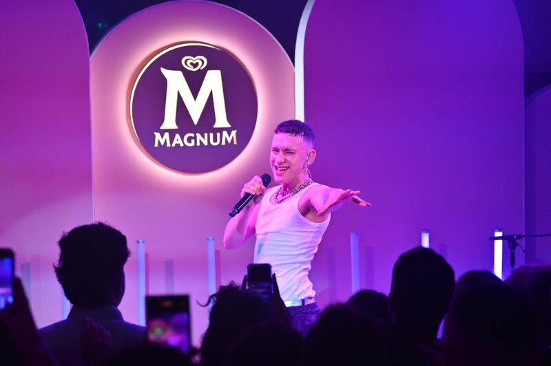 Olly Alexander performs onstage during the Magnum Pick Your Pleasure Pass celebration (Matt Crossick Media Assignments)