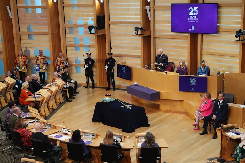 The King noted that 13 MSPs who were there on the first day in 1999 are still serving