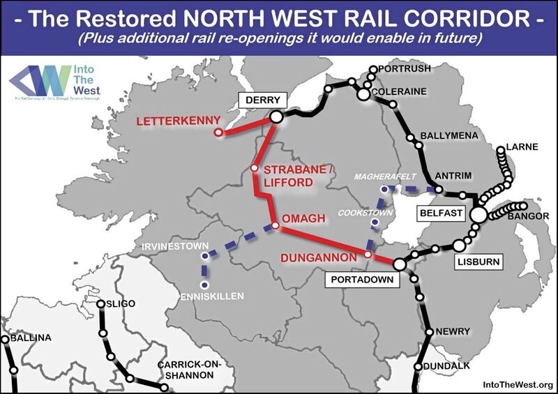 There is growing support to re-establish rail travel in the north west 