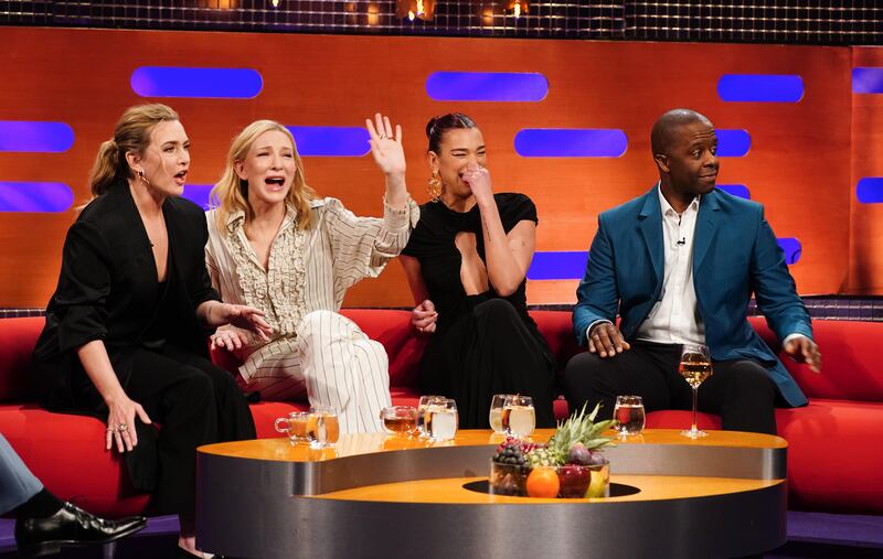 Kate Winslet, Cate Blanchett, Dua Lipa and Adrian Lester on The Graham Norton Show