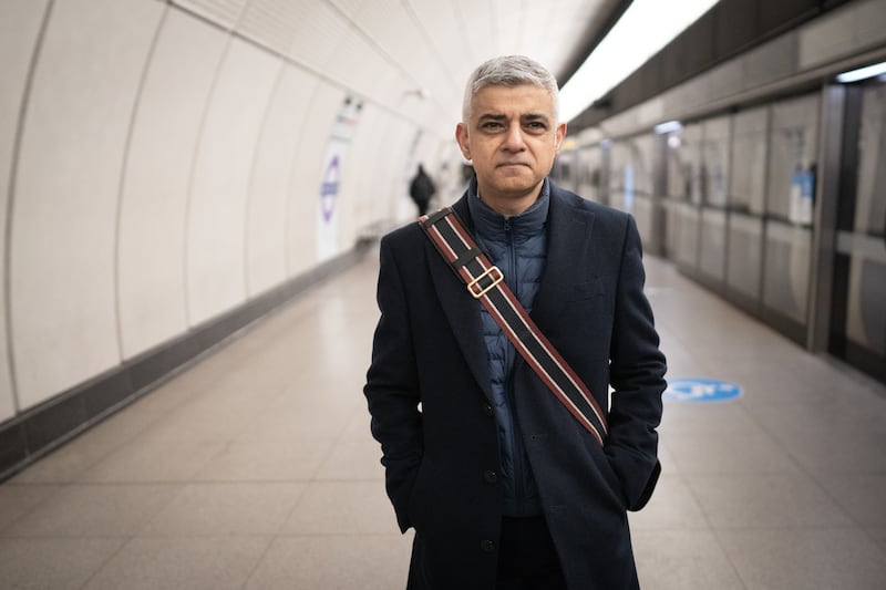 London mayor Sadiq Khan also announced bus and tram fares will be frozen next year